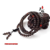 INPHIC-天然水晶 冰種黑曜石108顆佛珠手鏈 轉運吸負避邪 旺事業防小人